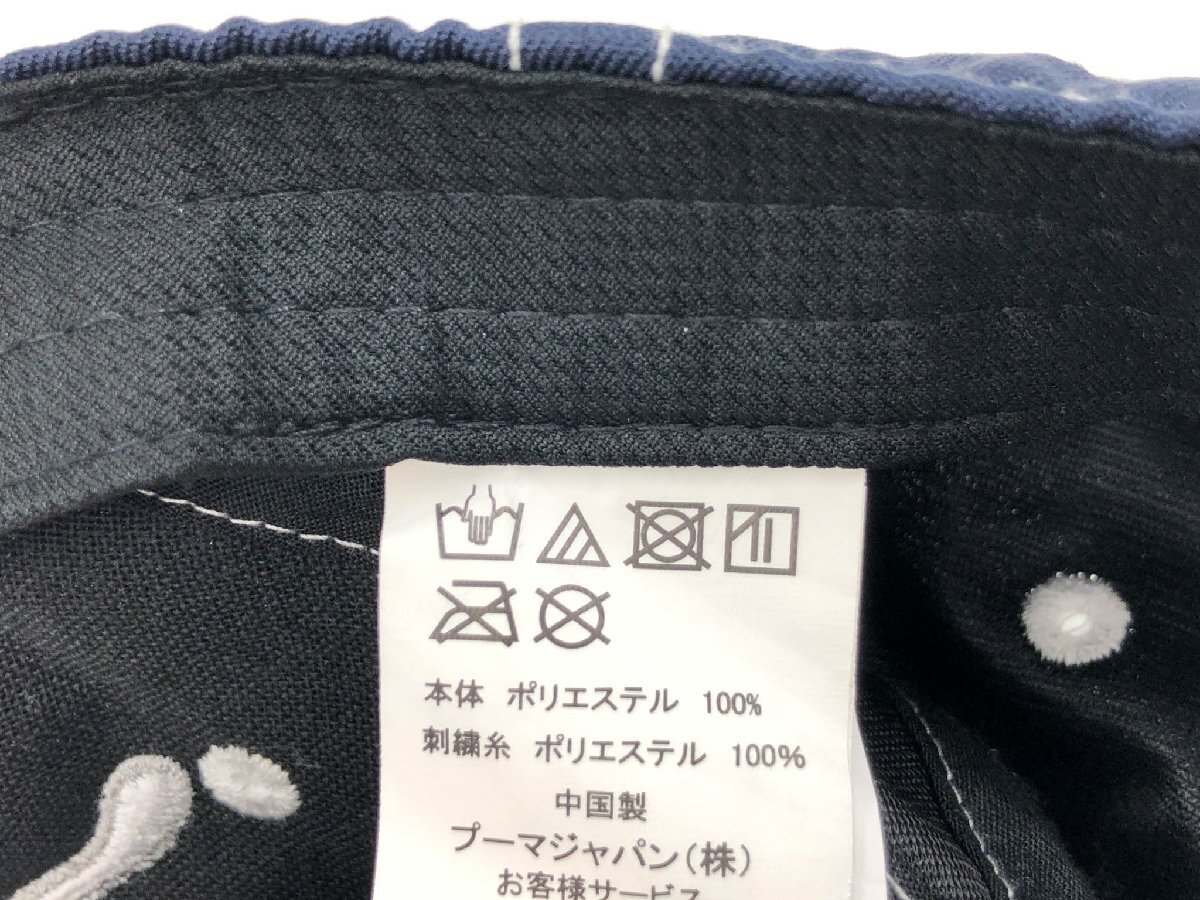 超美品【プーマ PUMA GOLF】 ロゴ刺繍 キャップ 帽子 (メンズ) sizeONE SIZE ネイビー×ホワイト ◇33LE4022◇_画像7