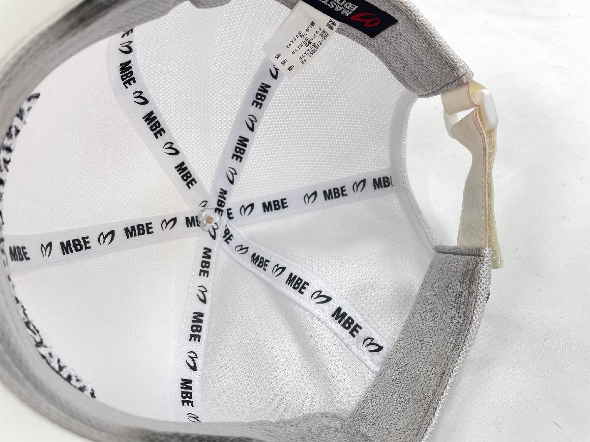 【マスターバニーエディション MASTER BUNNY EDITION】 758-2187351 凹凸ロゴ刺繍 キャップ 帽子 (メンズ) ホワイト ◇33LE4077◇_画像6