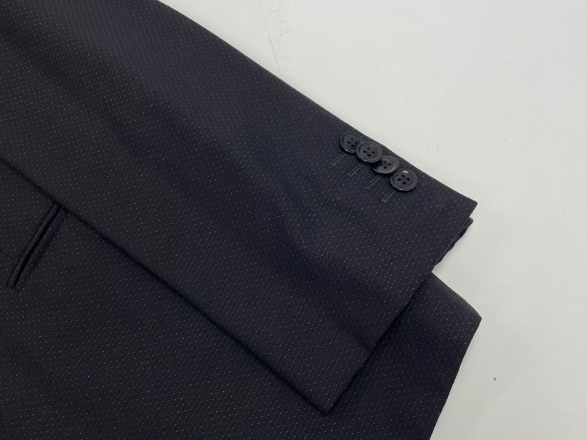 【アルマーニコレツィオーニ ARMANI COLLEZIONI】PCVTBA PC220 T LINE シングル2ボタン 織柄 スーツ (メンズ) 50 ブラック系 ◇35RMS2949◇_画像6