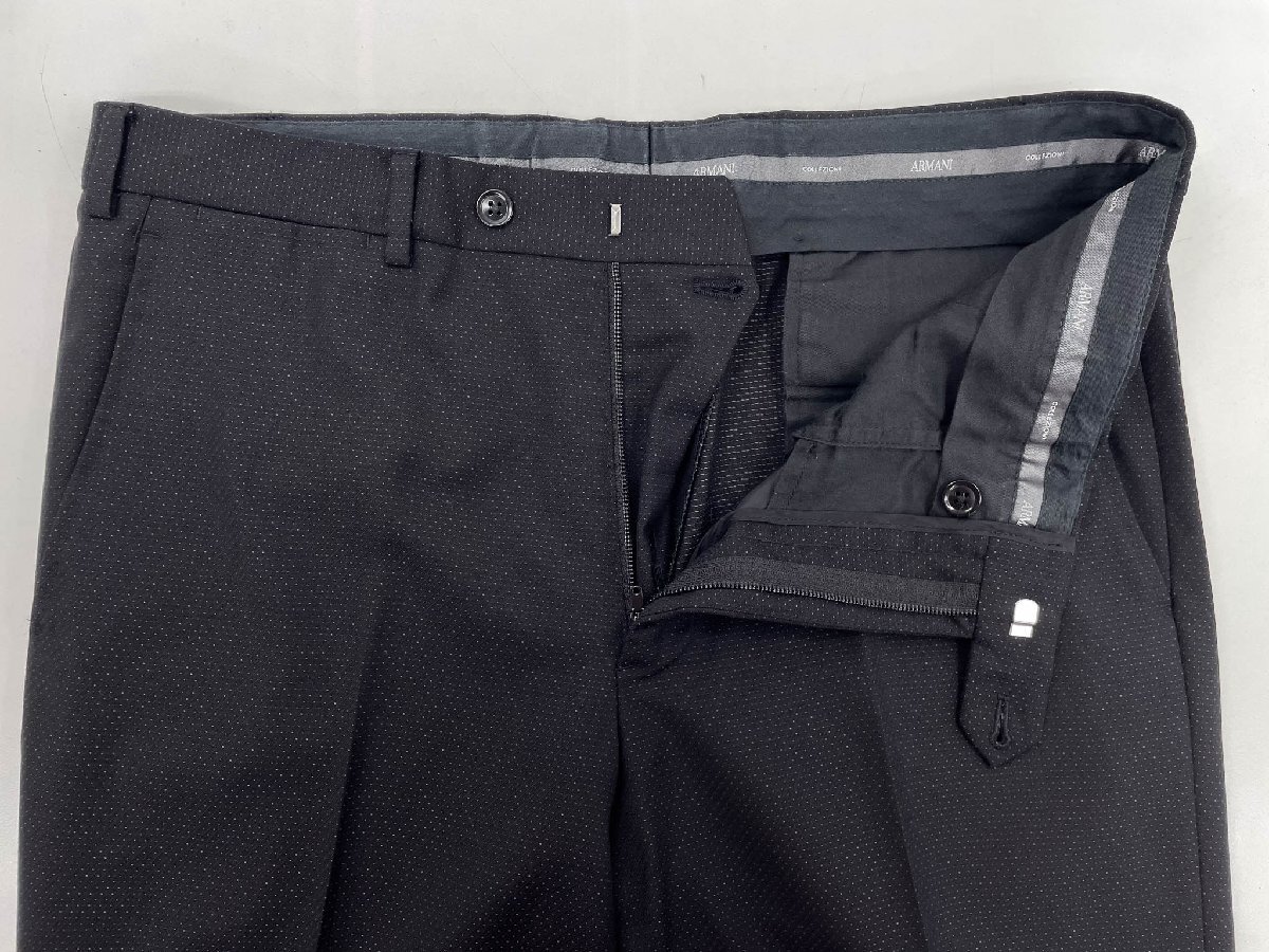 【アルマーニコレツィオーニ ARMANI COLLEZIONI】PCVTBA PC220 T LINE シングル2ボタン 織柄 スーツ (メンズ) 50 ブラック系 ◇35RMS2949◇_画像7