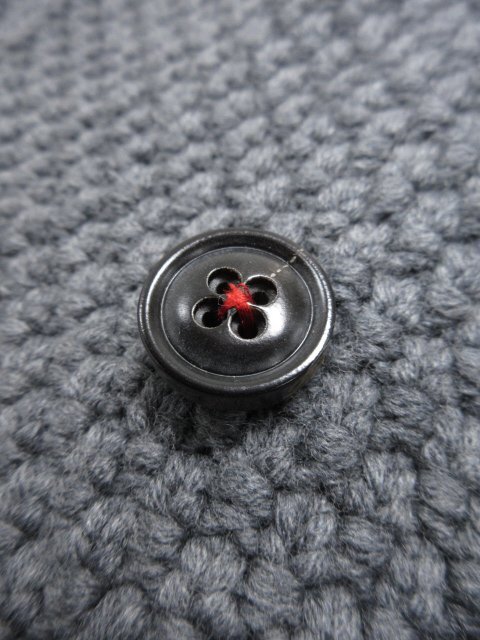 美品【ドルモア Drumohr】116-45-0048 編み柄 肉厚 ローゲージ ニット ブルゾン (メンズ) 46 グレー系 イタリア製 ◇38MN6420◇_画像8