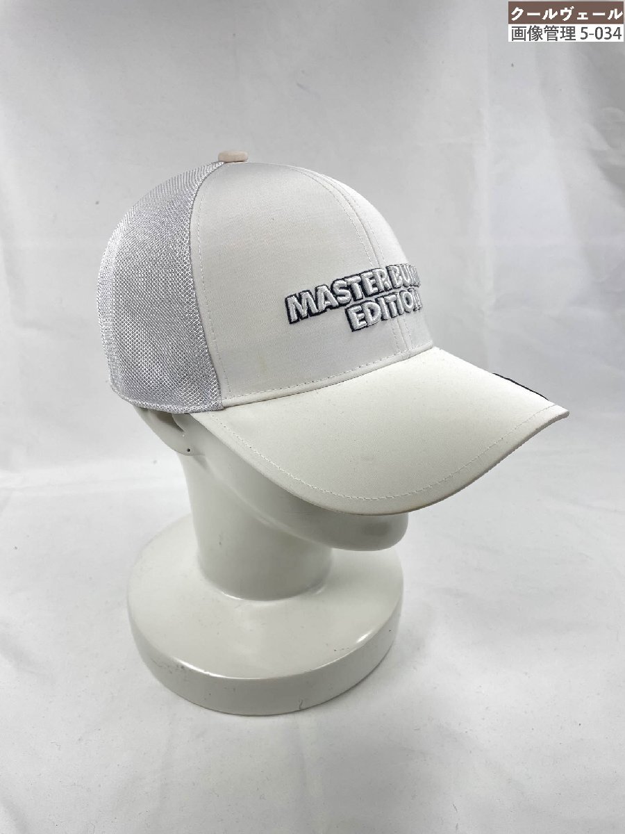 【マスターバニーエディション MASTER BUNNY EDITION】 758-2187351 凹凸ロゴ刺繍 キャップ 帽子 (メンズ) ホワイト ◇33LE4077◇_画像1
