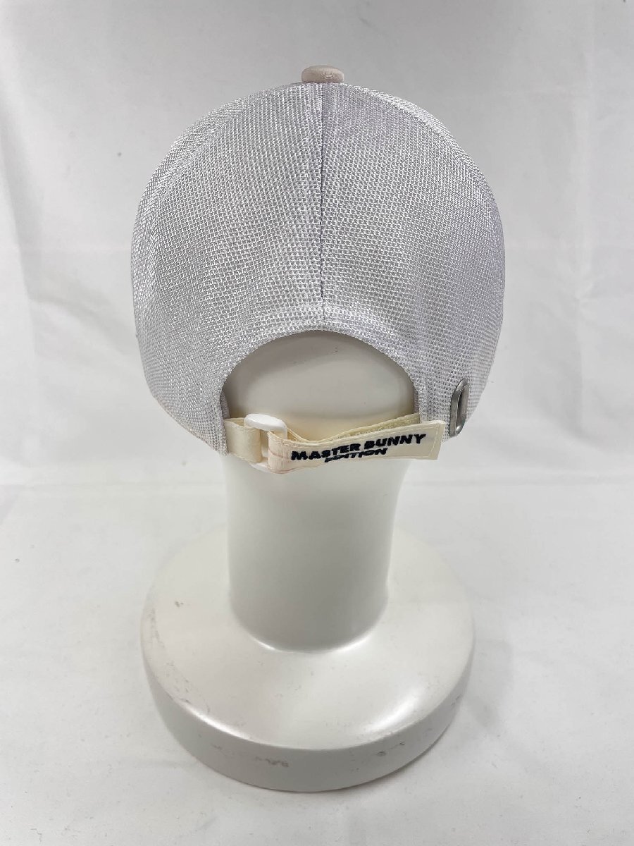 【マスターバニーエディション MASTER BUNNY EDITION】 758-2187351 凹凸ロゴ刺繍 キャップ 帽子 (メンズ) ホワイト ◇33LE4077◇_画像4