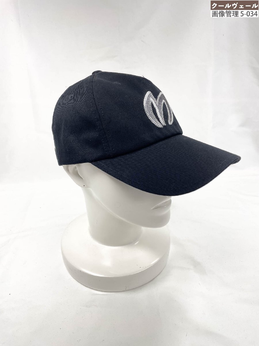 美品【マスターバニーエディション MASTER BUNNY EDITION】 ロゴ刺繍×スパンコール キャップ (メンズ) sizeFR 黒 758-2287902◇33LE4083_画像1