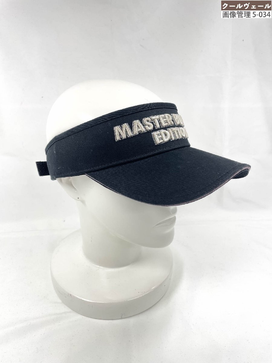 超美品【マスターバニーエディション MASTER BUNNY EDITION】 ラメ糸ロゴ刺繍 サンバイザー (メンズ) sizeFR 黒 758-2187103 ◇33LE4085◇_画像1