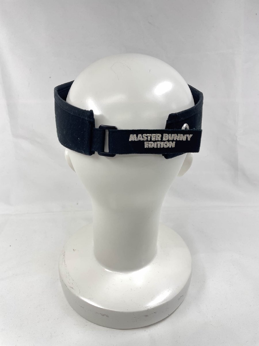 超美品【マスターバニーエディション MASTER BUNNY EDITION】 ラメ糸ロゴ刺繍 サンバイザー (メンズ) sizeFR 黒 758-2187103 ◇33LE4085◇_画像4