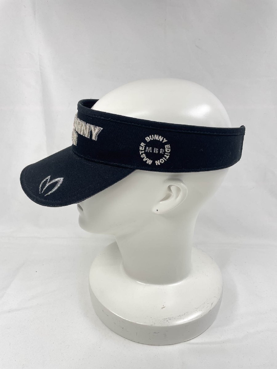 超美品【マスターバニーエディション MASTER BUNNY EDITION】 ラメ糸ロゴ刺繍 サンバイザー (メンズ) sizeFR 黒 758-2187103 ◇33LE4085◇_画像3