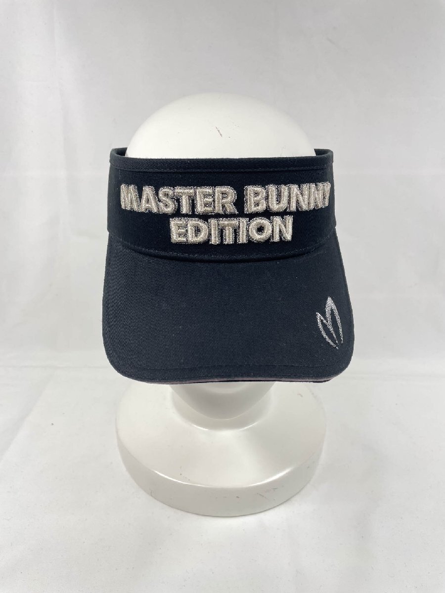 超美品【マスターバニーエディション MASTER BUNNY EDITION】 ラメ糸ロゴ刺繍 サンバイザー (メンズ) sizeFR 黒 758-2187103 ◇33LE4085◇_画像2