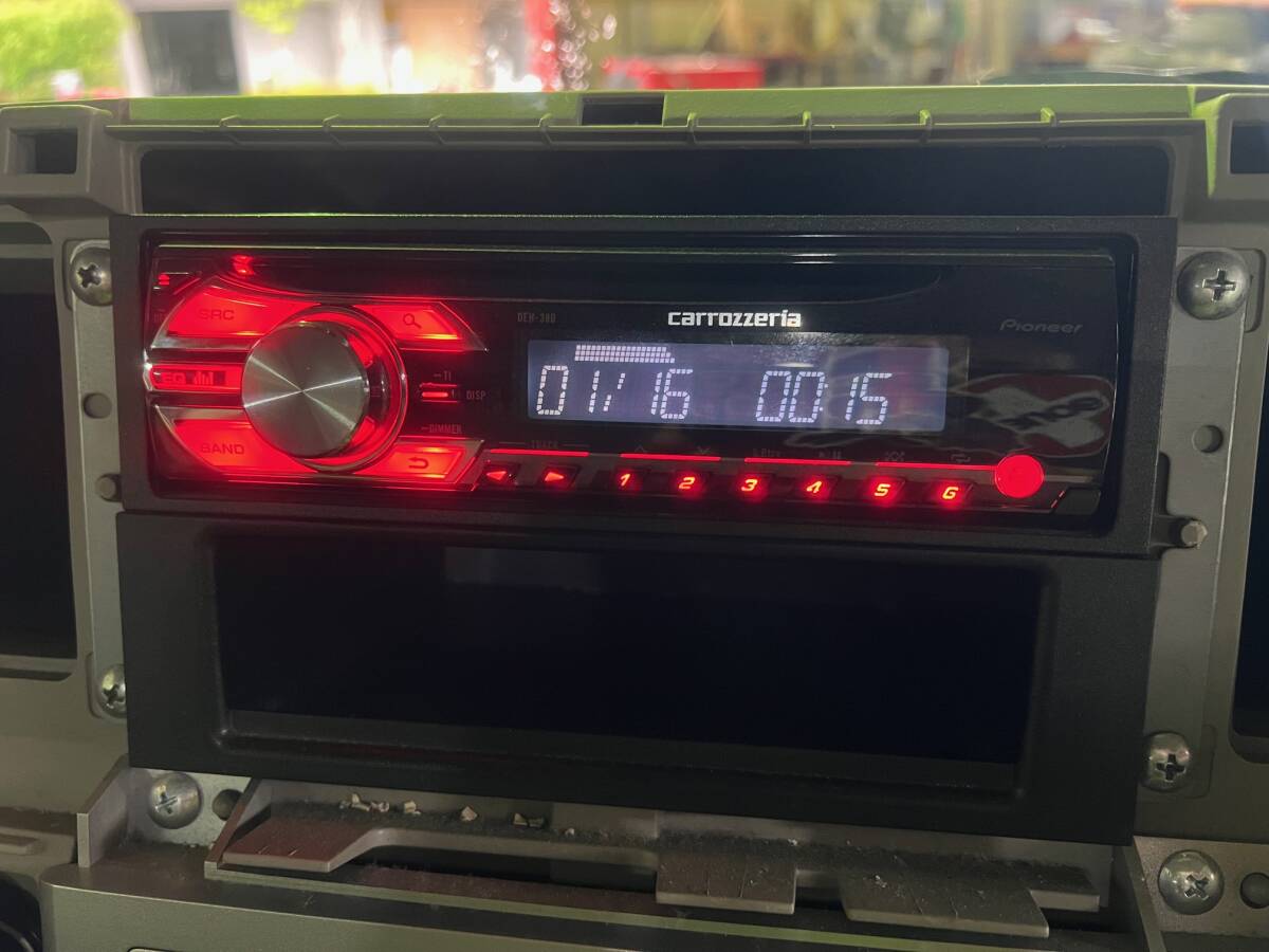 ☆carrozzeria カロッツェリア DEH-380 Pioneer パイオニア 1DIN CDチューナー CDデッキ CDプレーヤー AUX/CD 動作確認済 送料無料☆_画像2