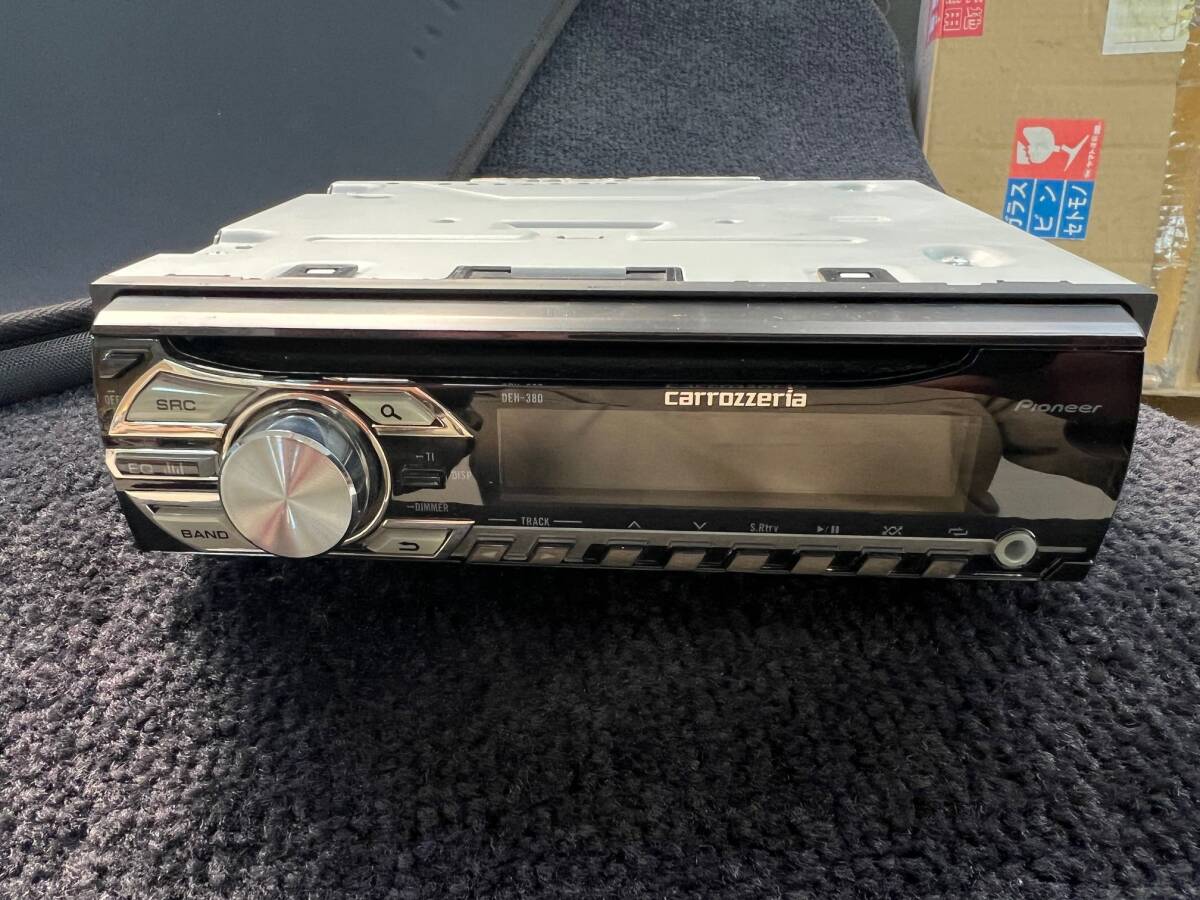☆carrozzeria カロッツェリア DEH-380 Pioneer パイオニア 1DIN CDチューナー CDデッキ CDプレーヤー AUX/CD 動作確認済 送料無料☆_画像3