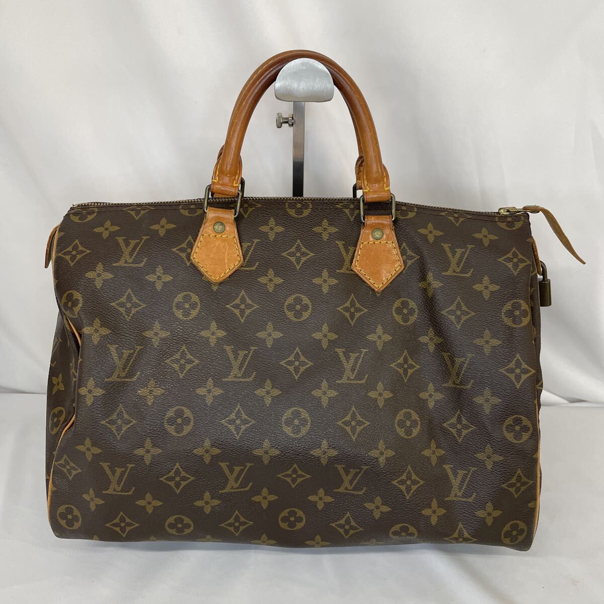  хорошая вещь LOUIS VUITTON Louis Vuitton монограмма speedy 35 M41524 Brown ручная сумочка сумка "Boston bag" Mini Boston 1