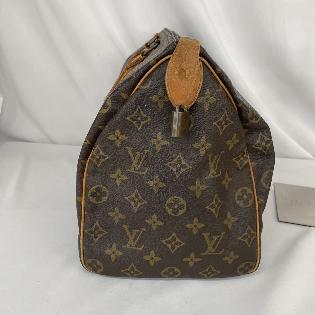  хорошая вещь LOUIS VUITTON Louis Vuitton монограмма speedy 35 M41524 Brown ручная сумочка сумка "Boston bag" Mini Boston 1