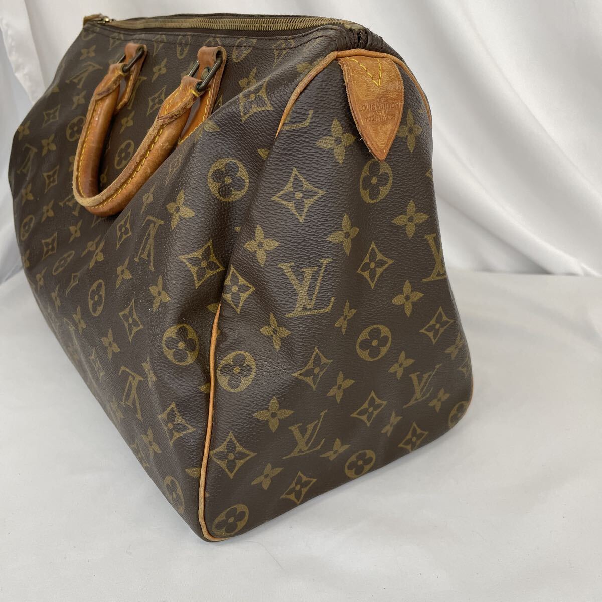  хорошая вещь LOUIS VUITTON Louis Vuitton монограмма speedy 35 M41524 Brown ручная сумочка сумка "Boston bag" Mini Boston 1