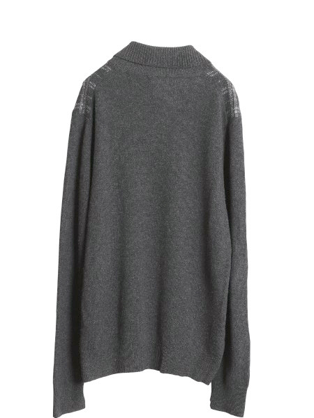  Brooks Brothers Saxo n шерсть шаль цвет вязаный свитер мужской XL / б/у одежда проверка тянуть over Monotone большой размер 