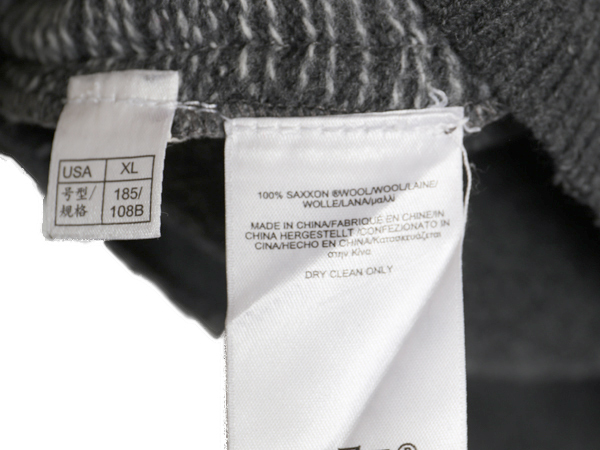  Brooks Brothers Saxo n шерсть шаль цвет вязаный свитер мужской XL / б/у одежда проверка тянуть over Monotone большой размер 