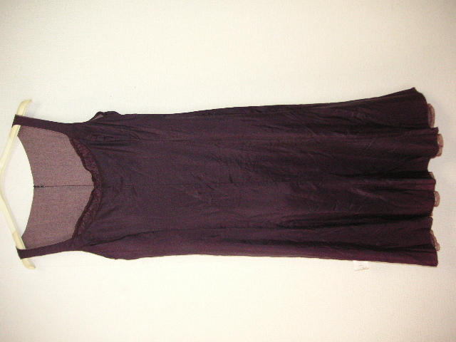 rebecca taylor レベッカテイラー インポート ボルドー パープル ウール ヘリンボーンツイード レース リボン ワンピース_画像3