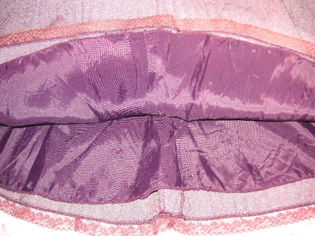 rebecca taylor レベッカテイラー インポート ボルドー パープル ウール ヘリンボーンツイード レース リボン ワンピース_画像10