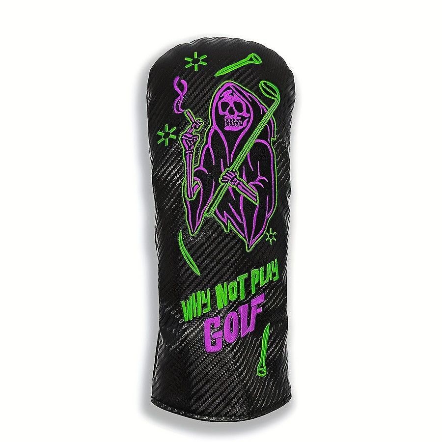 ゴルフ ヘッドカバー ウッド用 1+3+5+UT 4点セット 刺繍　スポーツ ブラック 11xc005 保護カバー_画像5