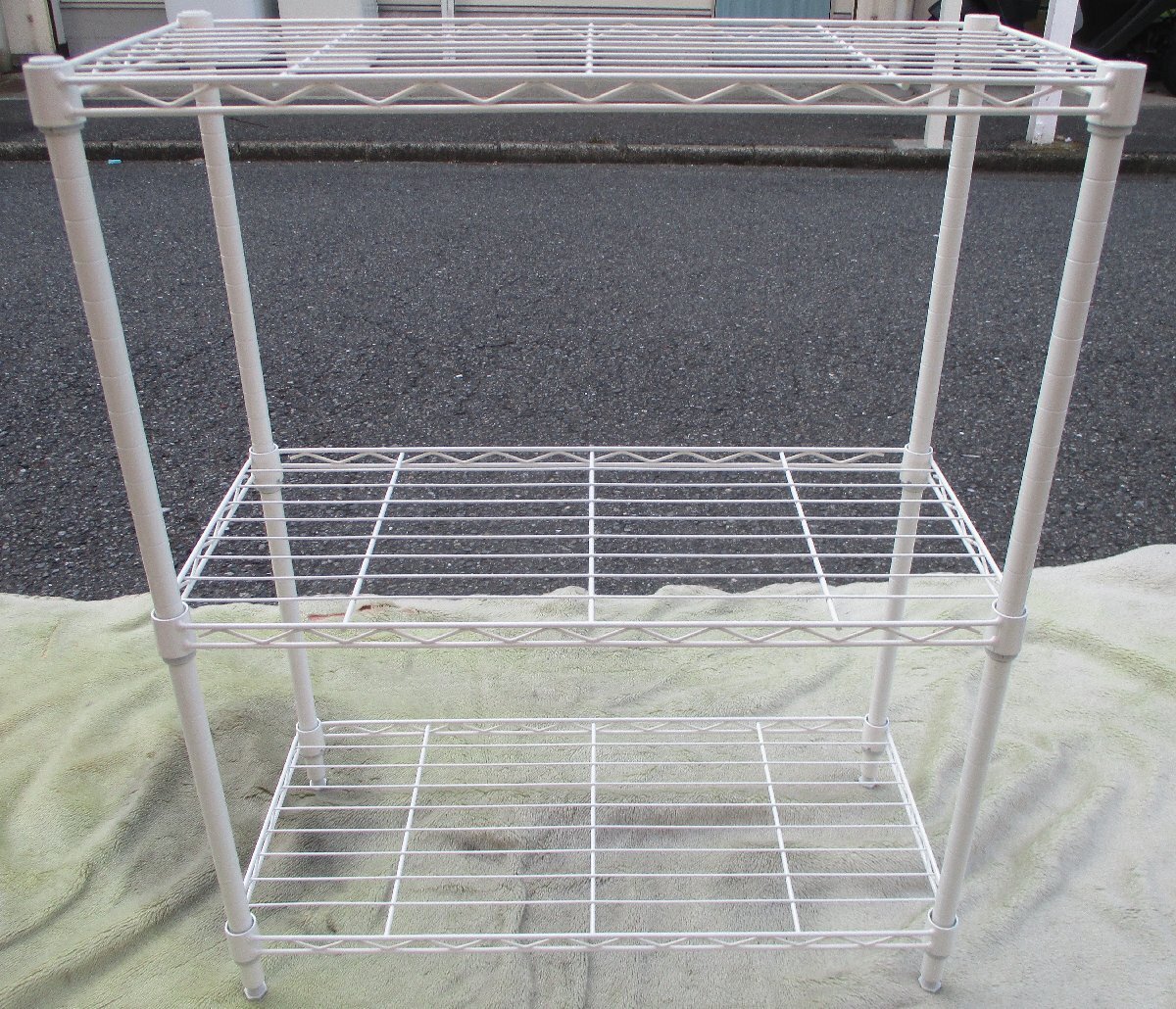 ☆ NITORI 3段スチールラック メタルシェルフ 清らかな白 ホワイト◆3段て意外と便利991円_画像3