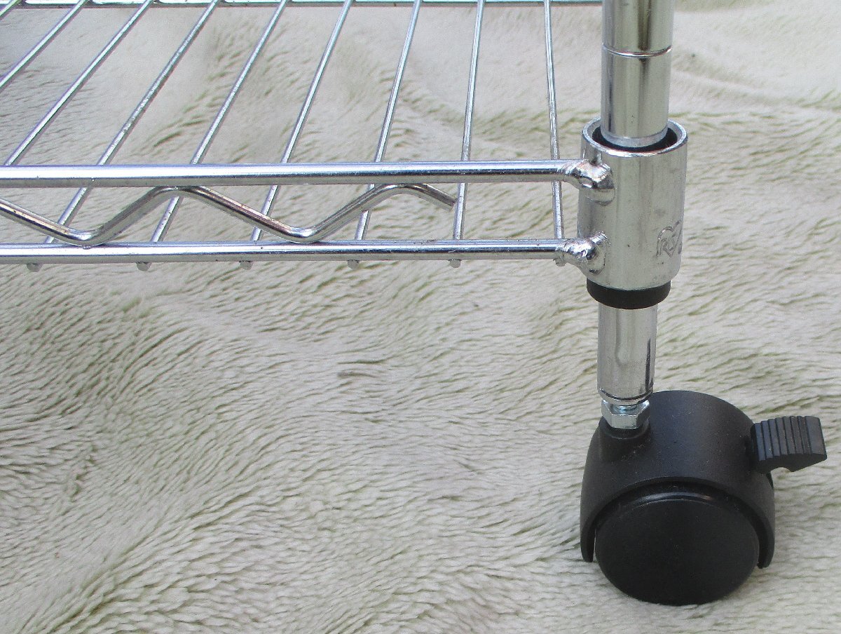 ☆IRIS OHYAMA Metal Rack メタルラック スチールラック5段◆キャスター付き2,491円_画像7