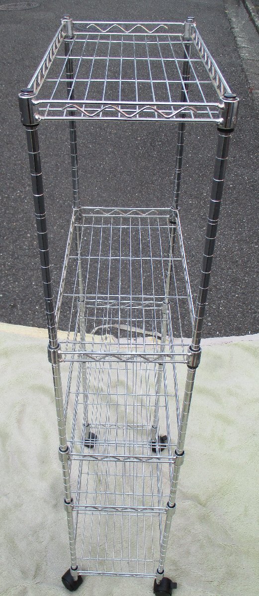 ☆IRIS OHYAMA Metal Rack メタルラック スチールラック5段◆キャスター付き2,491円_画像5