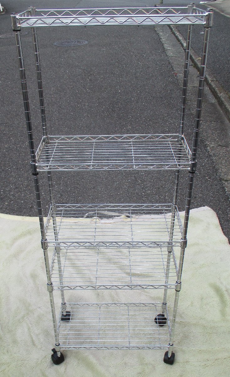 ☆IRIS OHYAMA Metal Rack メタルラック スチールラック5段◆キャスター付き2,491円_画像3
