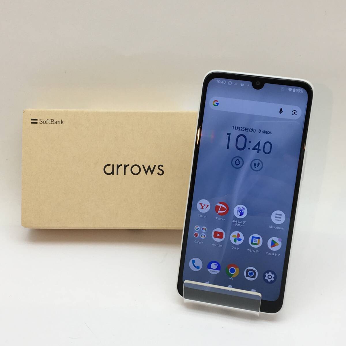 tu113 arrows We2 FNSABI A402FC 64GB ミストホワイト ソフトバンク 利用〇 ※中古現状品_画像1