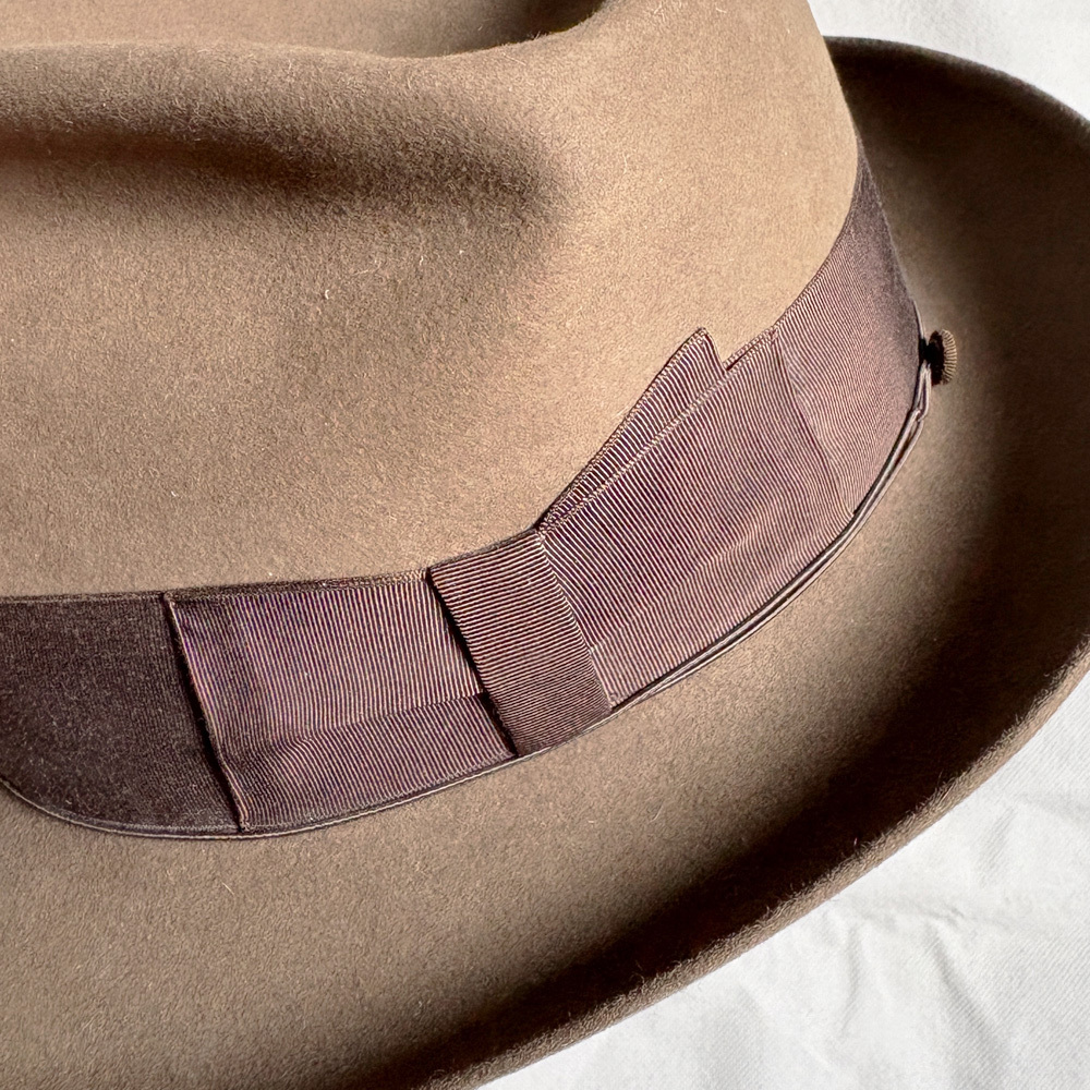 BIG ミント! 50's ボルサリーノ 60cm TORINO トリノ BORSALINO ITALY イタリア VINTAGE HAT ヴィンテージ ハット レア MINT NOS デッド 着_画像4
