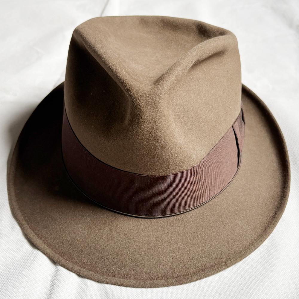 BIG ミント! 50's ボルサリーノ 60cm TORINO トリノ BORSALINO ITALY イタリア VINTAGE HAT ヴィンテージ ハット レア MINT NOS デッド 着_画像2