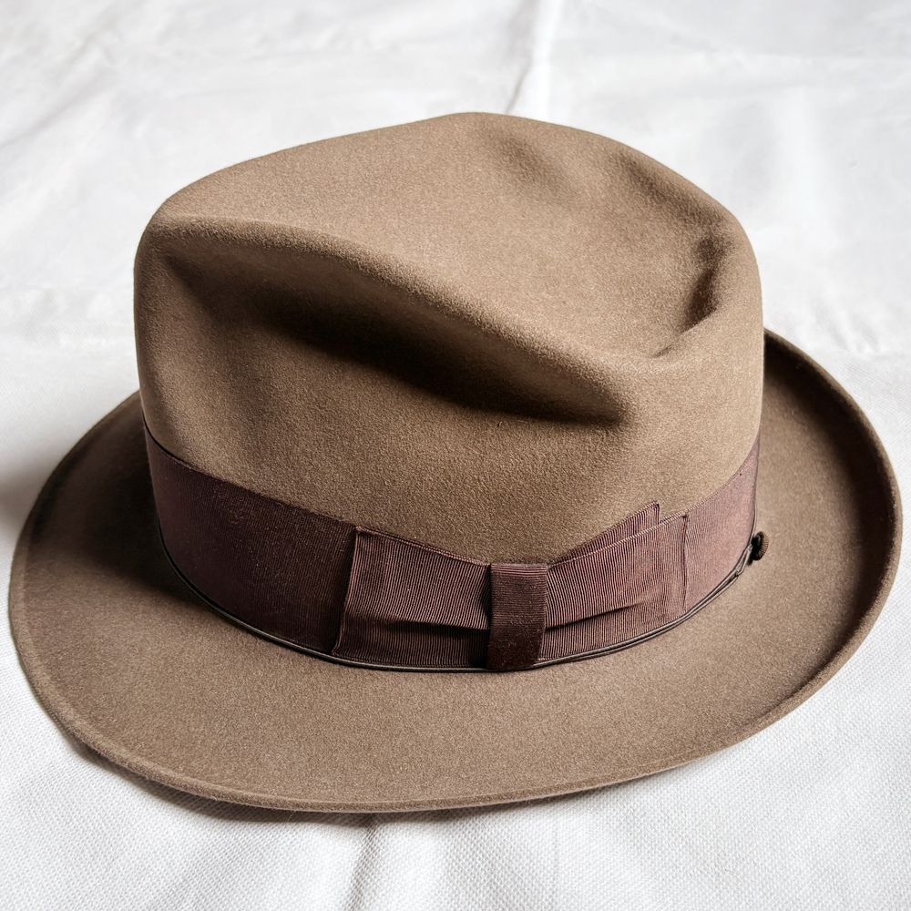 BIG ミント! 50's ボルサリーノ 60cm TORINO トリノ BORSALINO ITALY イタリア VINTAGE HAT ヴィンテージ ハット レア MINT NOS デッド 着_画像3