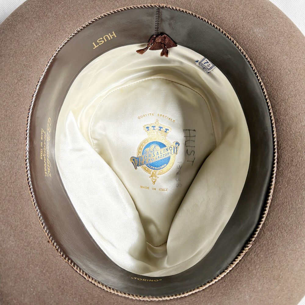 BIG ミント! 50's ボルサリーノ 60cm TORINO トリノ BORSALINO ITALY イタリア VINTAGE HAT ヴィンテージ ハット レア MINT NOS デッド 着_画像5