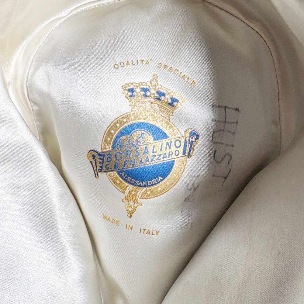 BIG ミント! 50's ボルサリーノ 60cm TORINO トリノ BORSALINO ITALY イタリア VINTAGE HAT ヴィンテージ ハット レア MINT NOS デッド 着_画像6