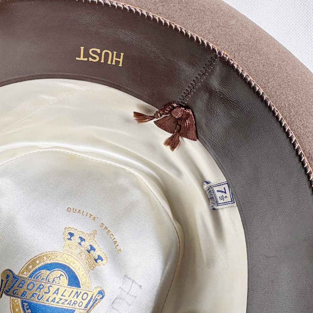 BIG ミント! 50's ボルサリーノ 60cm TORINO トリノ BORSALINO ITALY イタリア VINTAGE HAT ヴィンテージ ハット レア MINT NOS デッド 着_画像9