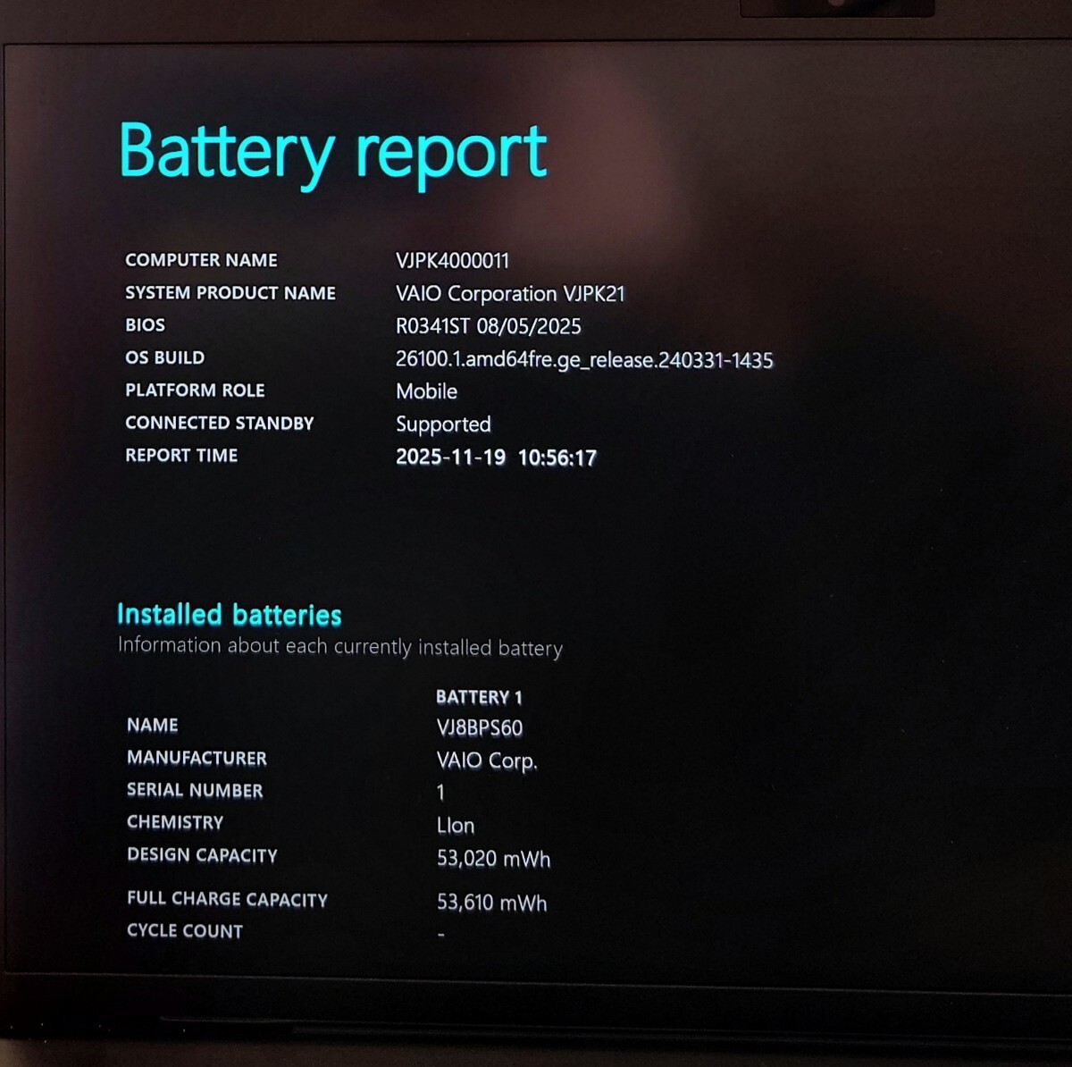 【ほぼ未使用】VAIO Pro PK 第11世代i5 16GBメモリ 顔認証 バックライト付きキーボード 日本製_画像10