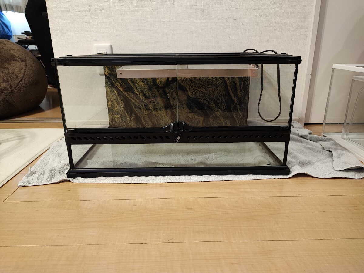 【1円スタート!】エキゾテラ GEX EXOTERRA グラステラリウム6030 PT2604 両開き 爬虫類飼育ケージ みどり商会 暖突 L サイズ_画像1