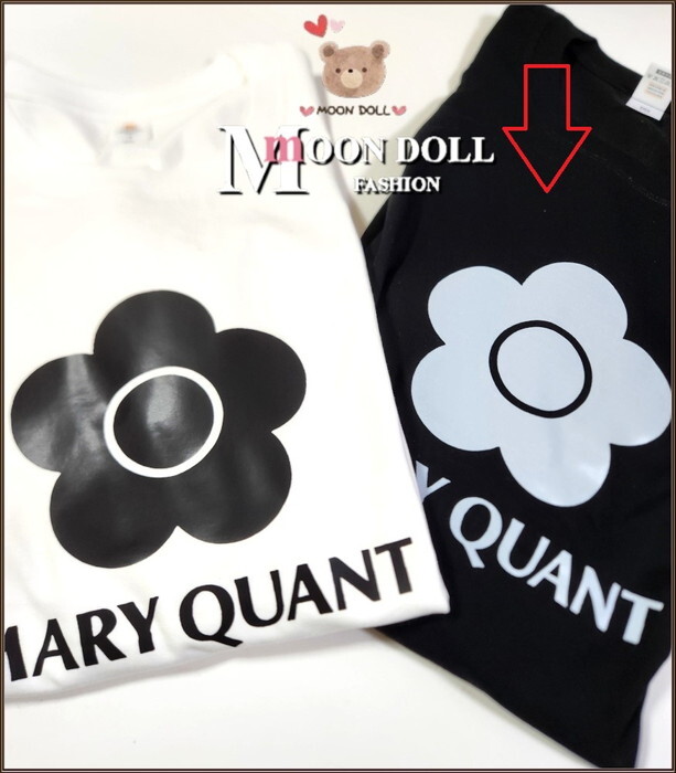 【～3L4L相当】Flower柄ロゴプリントTシャツ*黒_画像2