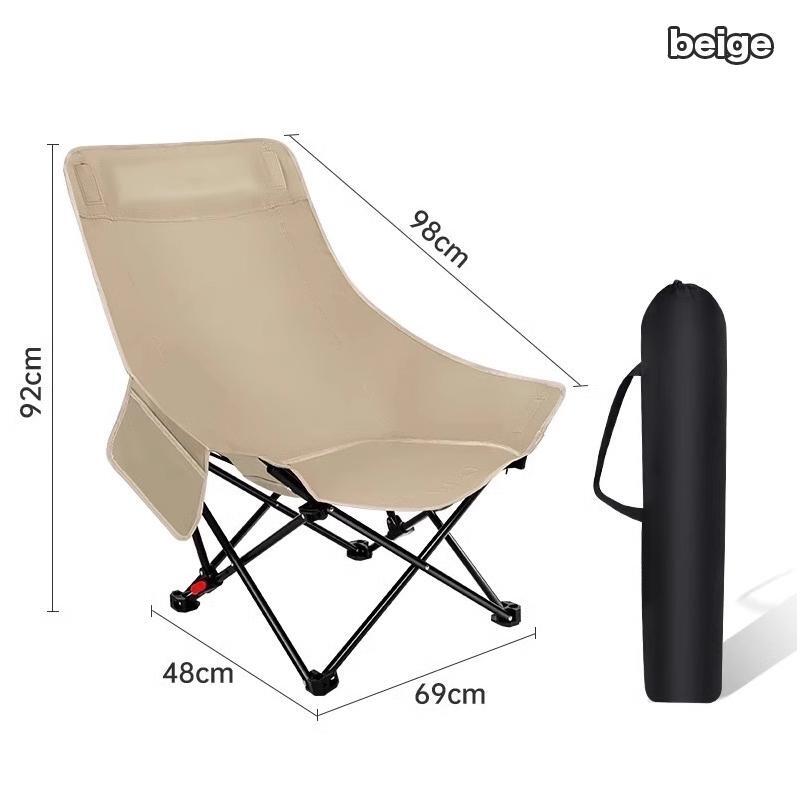 便利なアウトドアチェア 折りたたみ椅子リクライニングチェア 軽量 ハイバック 3段階調整 耐荷重110kg キャンプ 組み立て不要_画像4