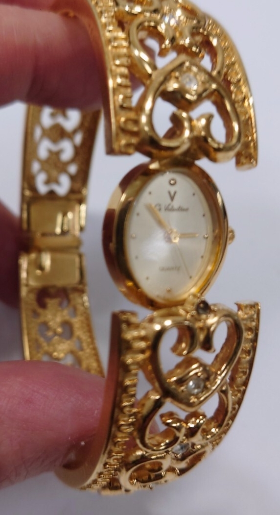 ジョバンニバレンティノ 　ブレスレット 　ウォッチ ゴールド 　不動　　Giovanni VALENTINO　　不具合あり_画像3