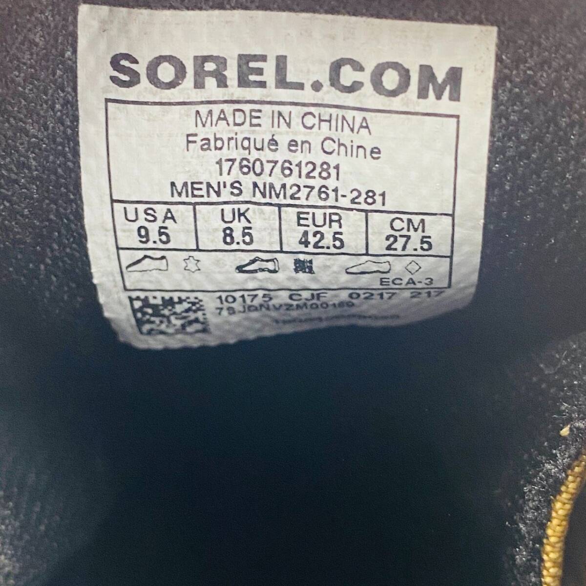 新品 SOREL ワークブーツ スエード レースアップ 27.5cm ブラウン メンズ ソレル hws02365_画像10