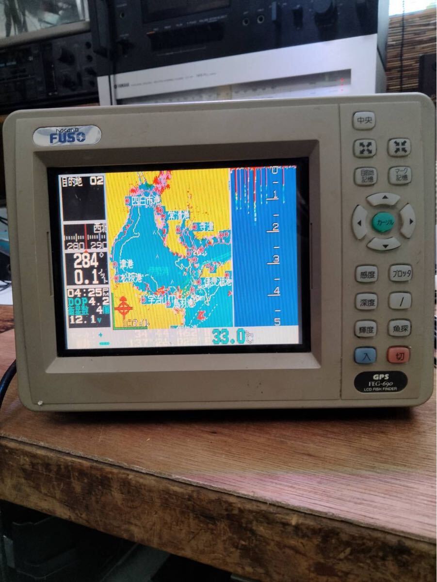 FUSO 魚探 GPS魚探 魚群探知機　FEG-690NGPS フソウ 中野エンジニアリング　200khz 個人出品　売り切り　_画像1