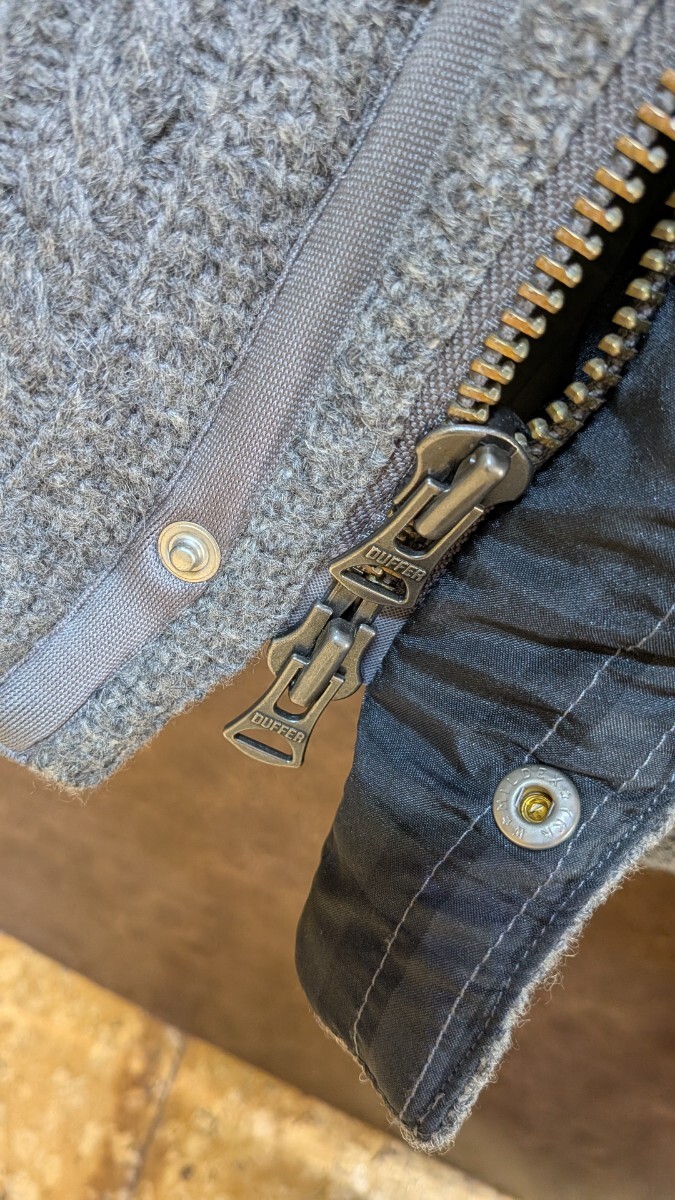 THE DUFFER OF ST. GEORGE ダファーオブセントジョージ ニット ダウンジャケット グレー メンズ Ｍ_画像6