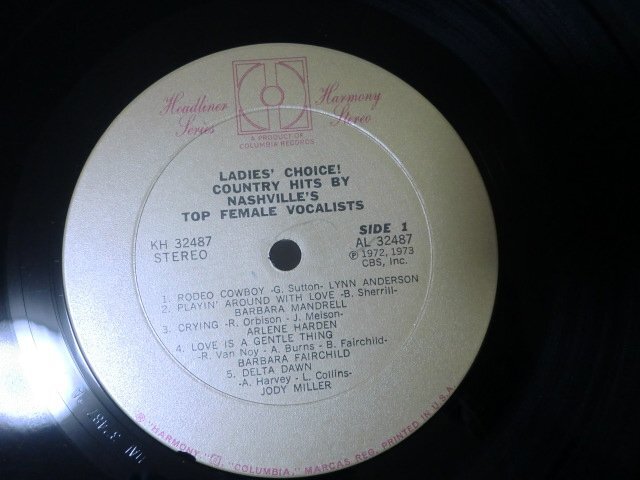 (LQ)何点でも同送料/LP/レコード/12/米/US/米 VA/LADIES’ CHOICE! COUNTRY HITS/COLUMBIA KH32487_画像3