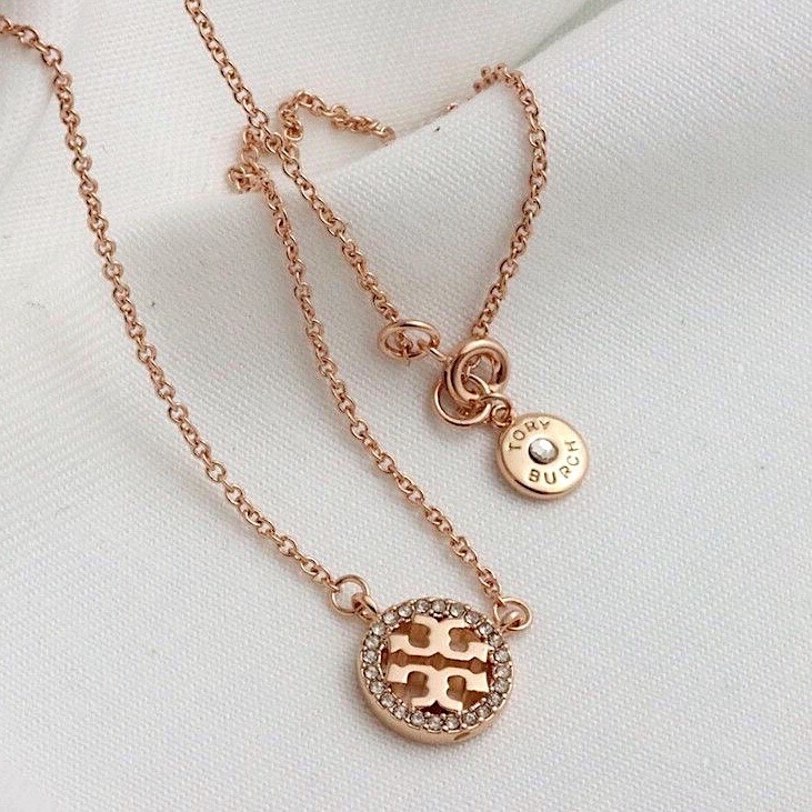 トリーバーチ パヴェロゴネックレス ローズゴールド_画像6