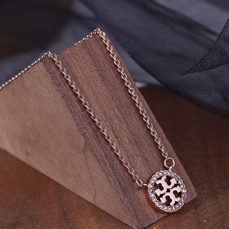 トリーバーチ パヴェロゴネックレス ローズゴールド_画像2