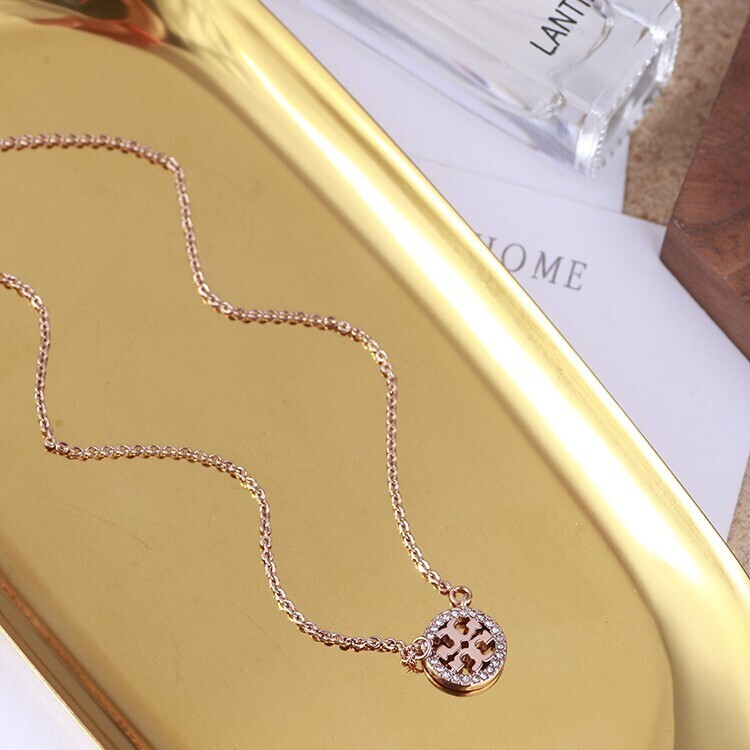 トリーバーチ パヴェロゴネックレス ローズゴールド_画像4