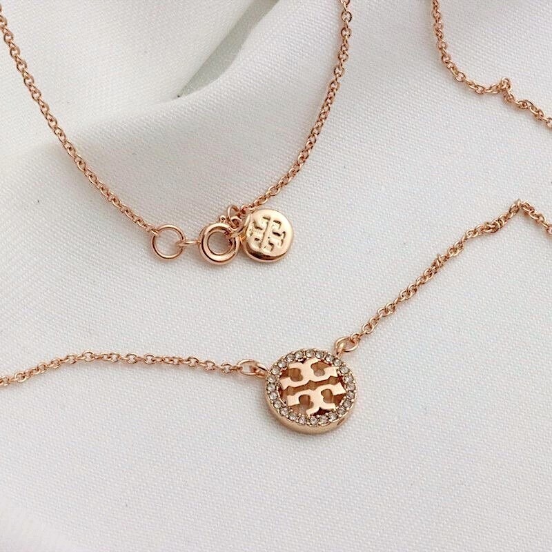 トリーバーチ パヴェロゴネックレス ローズゴールド_画像5