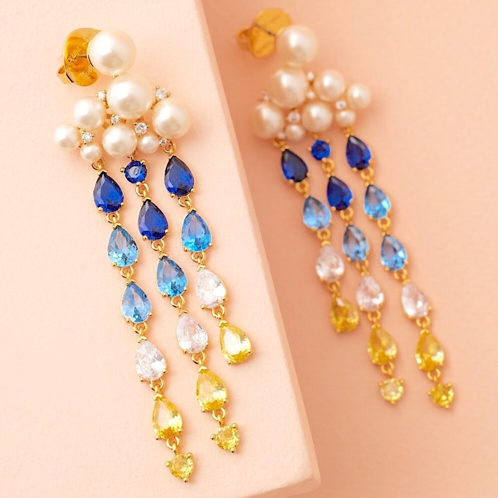 1点のみ☆ ケイトスペード レインオアシャイ ステートメントピアス_画像2