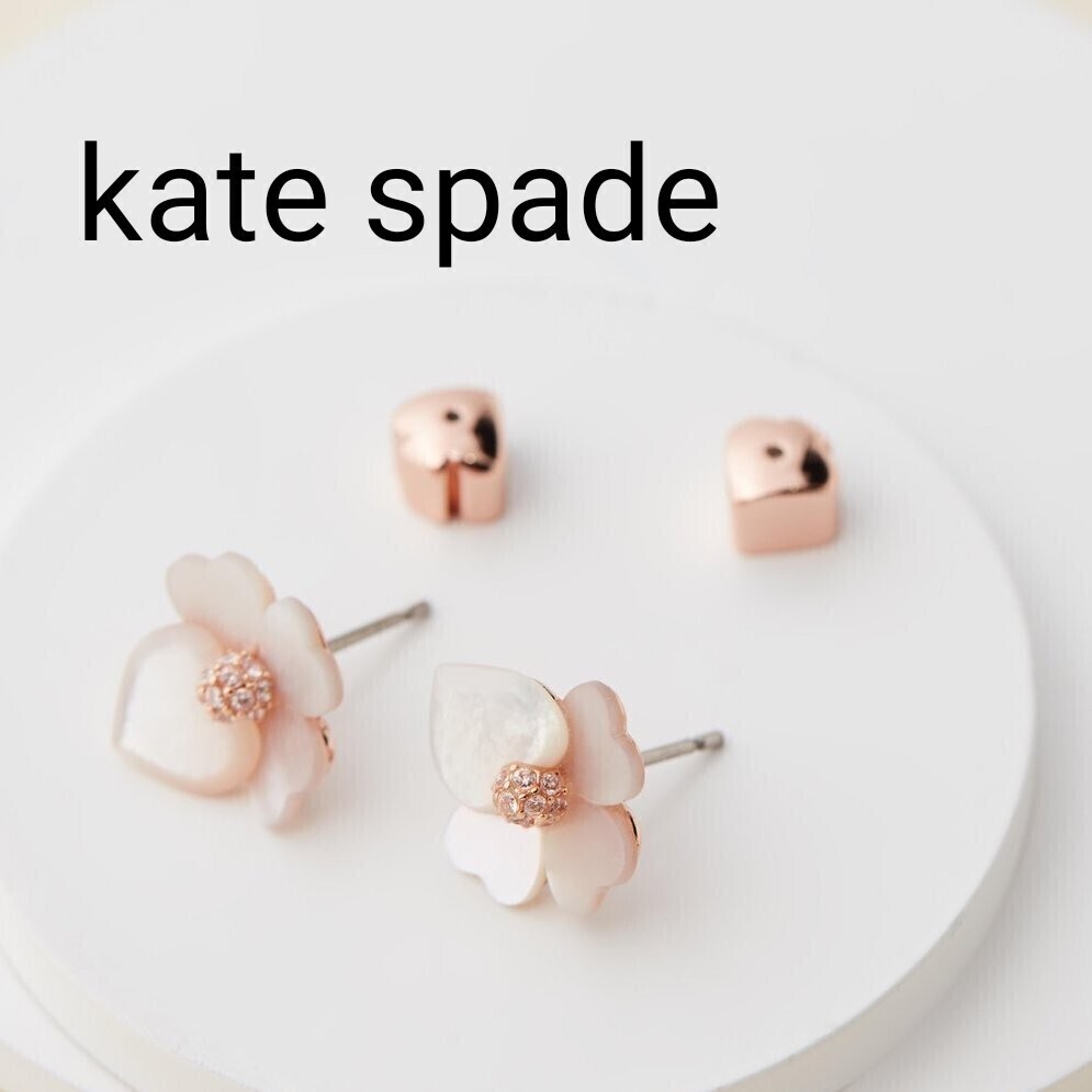 ケイトスペード プレシャスパンジー スタッズピアス_画像1