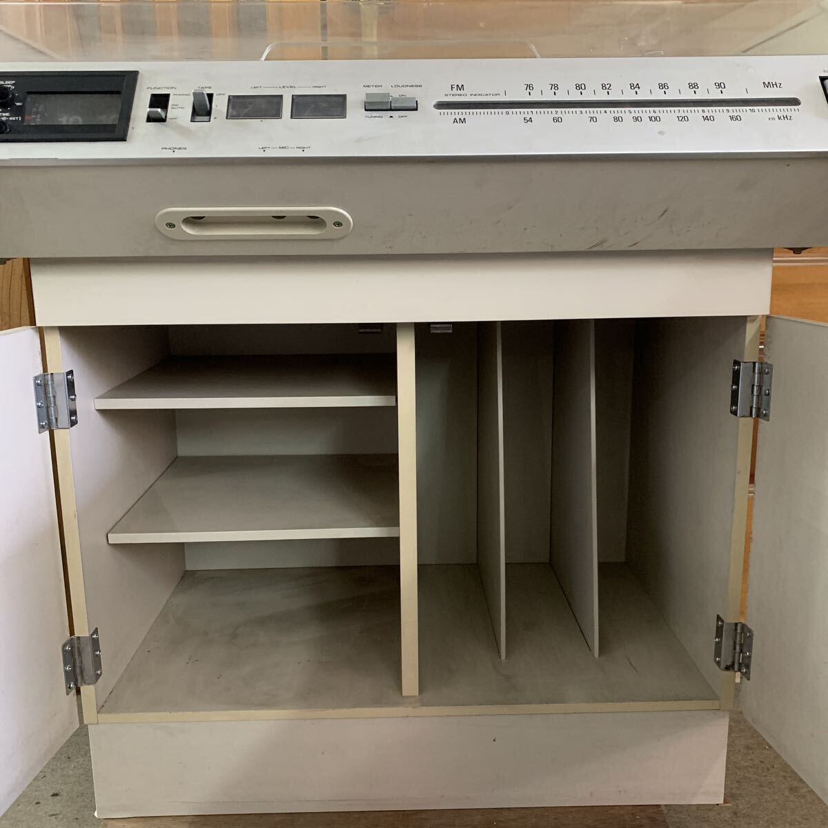 N988 SD-251107-555 OTTO オットー ステレオコンソールシステム MODEL OCW-S17 ターンテーブル ビンテージ オーディオ機器 通電確認済み_画像7