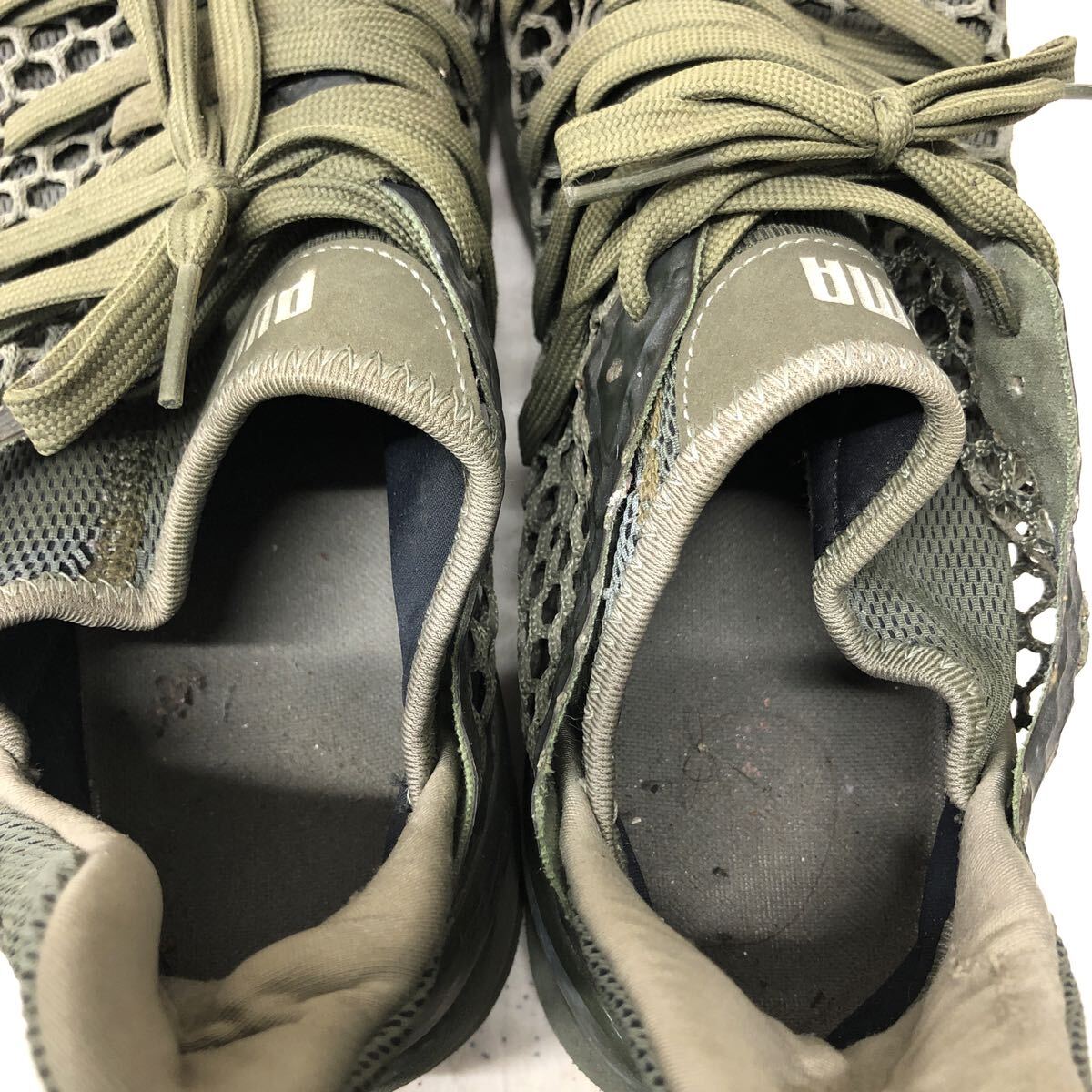 M345 FN-251121-1652 PUMA プーマ IGNITE LIMITLESS NETFIT イグナイト リミットレス ランニングシューズ オリーブ メンズ 28cm_画像8